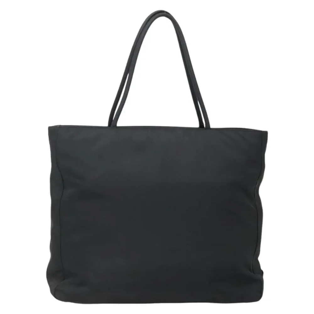 PRADA Tote Bag Nylon Black Silver - Picture 3 of 9